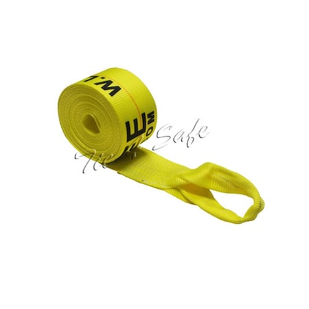 Tie 4 Safe 4 in. x 30 ft. Winch Straps with Loop End - Yellow, 10 Piece TI565194